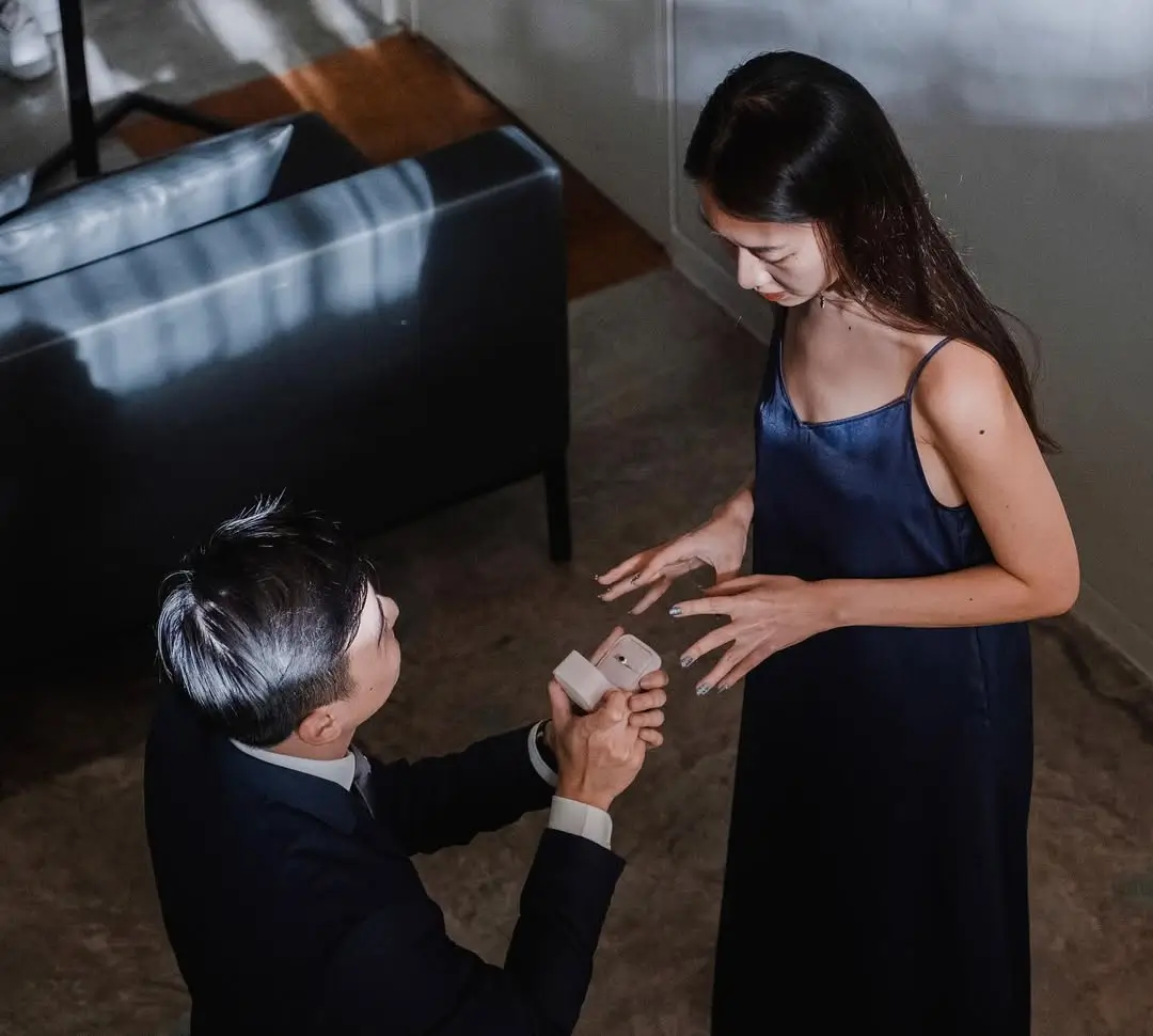 Tessellate Singapore happy engaged couple